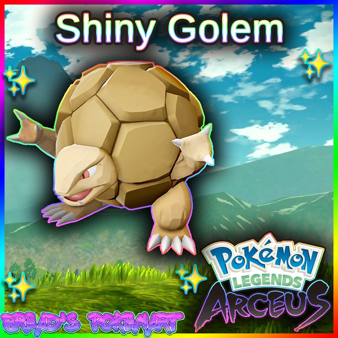 Shiny Golem alpha best Stats // Pokemon Legends Arceus // Etsy