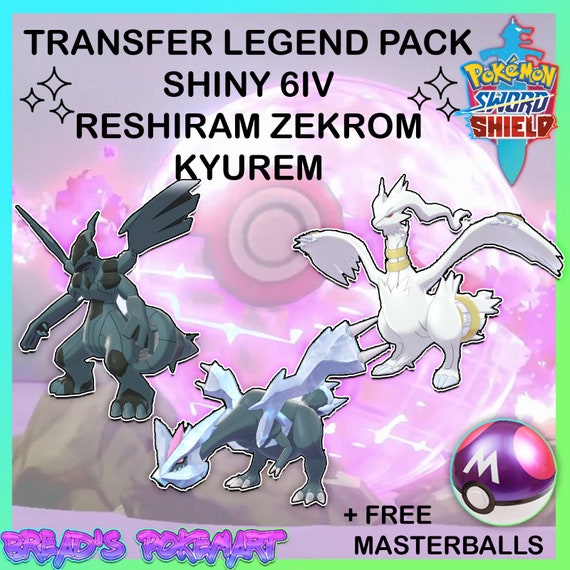 Pokemon Schwert Und Schild Shiny 6iv Legendare Reshiram Etsy