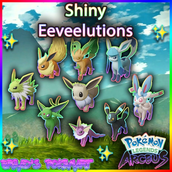 Shiny eevee evolutions, Eevee, Eevee evolutions