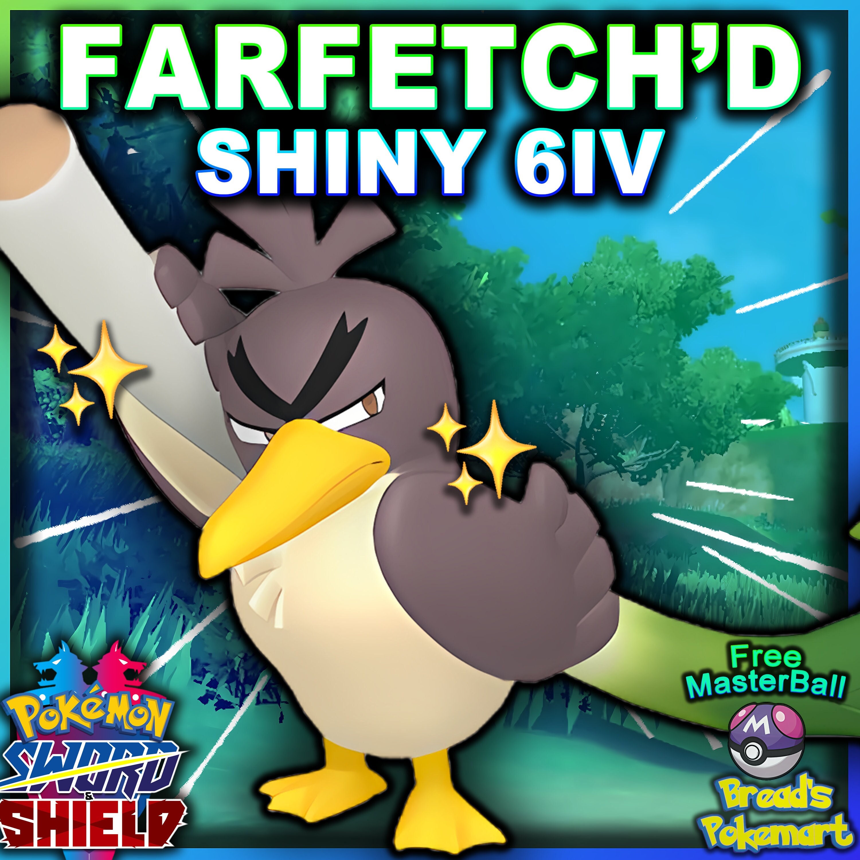 Ultra SHINY 6IV FARFETCH'D Galar / Pokemon Sword and -  Finland