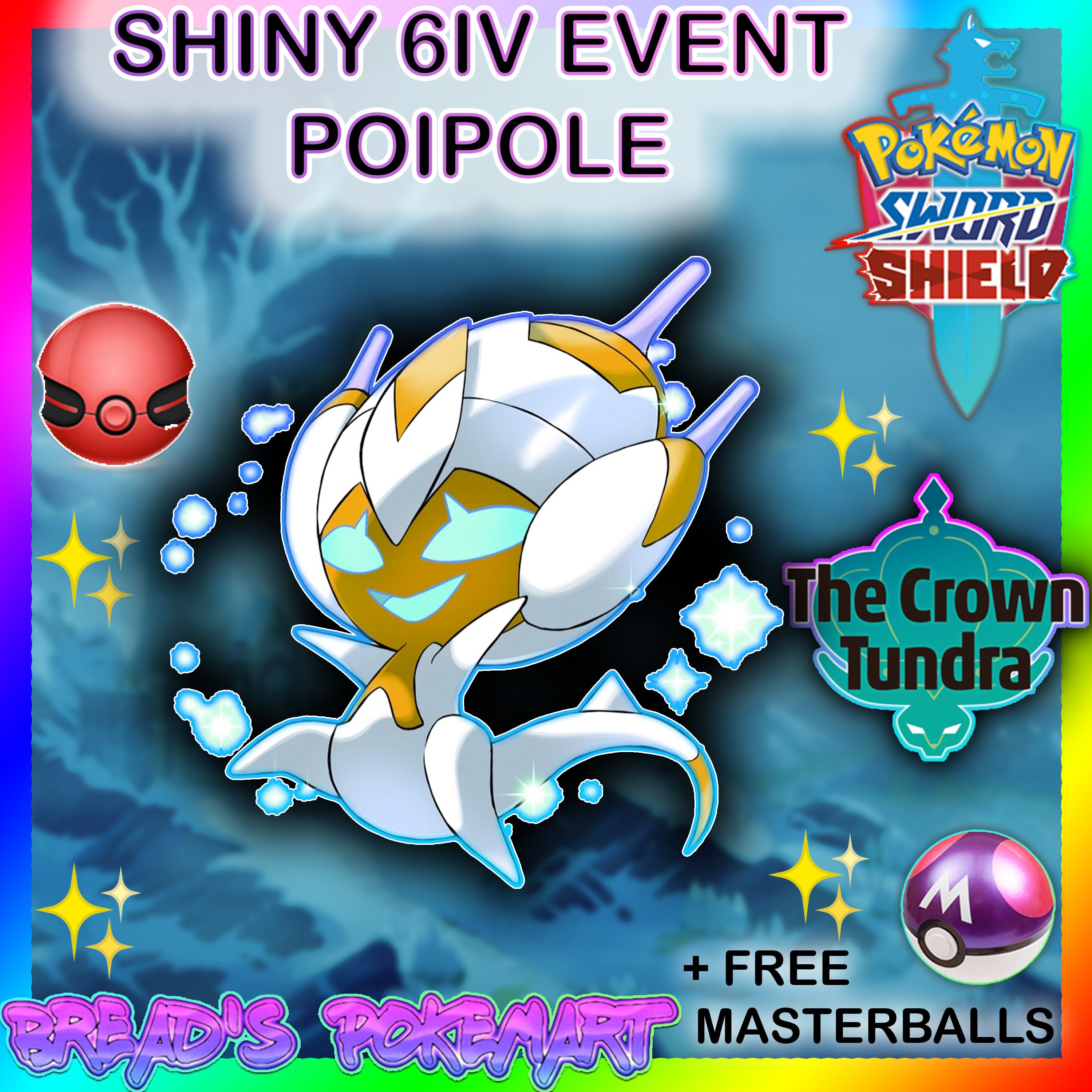 Pokemon Sword and Shield Ultra Shiny Poipole 6IV-EV Trained – Pokemon4Ever