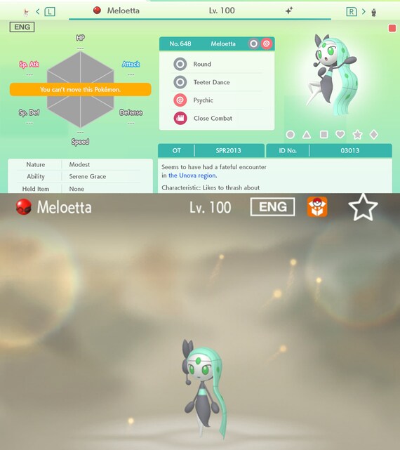 MELOETTA POGO | Pokémon Go to Home Transfer | Authentic (Custom O.T)