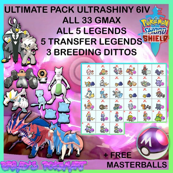 Pokemon Sword&shield // Shiny 6IV STARTERS BUNDLE 6 (Instant Download) 