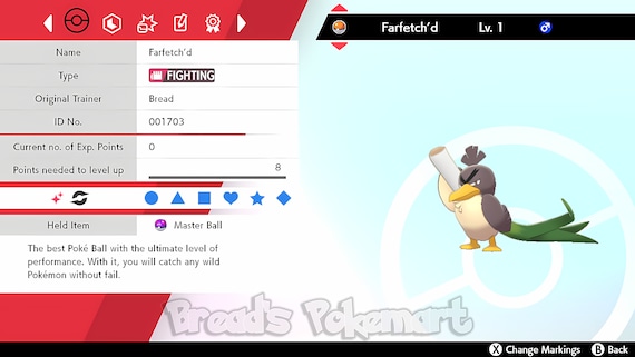 Ultra SHINY 6IV FARFETCH'D Galar / Pokemon Sword and 