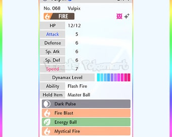 Pokemon Sword and Shield Shiny Level 1 Alolan Vulpix 6IV-EV Trained –  Pokemon4Ever