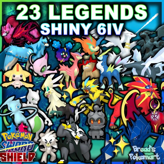 Shiny legendary bundle for Pokemon Sword and Shield + 6 Masterballs