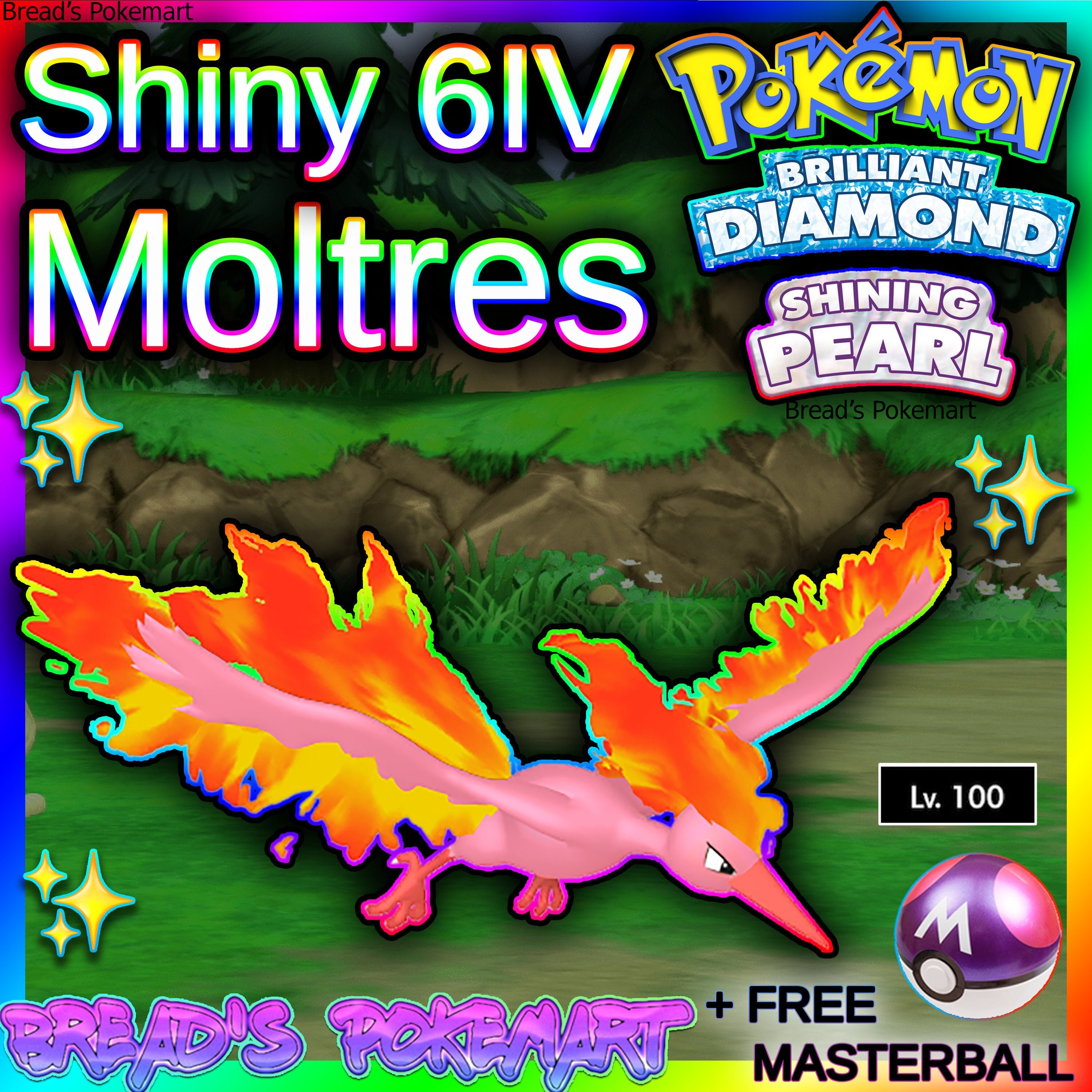 Shiny Moltres 6IV // Pokemon Brilliant Diamond & Shining Pearl 