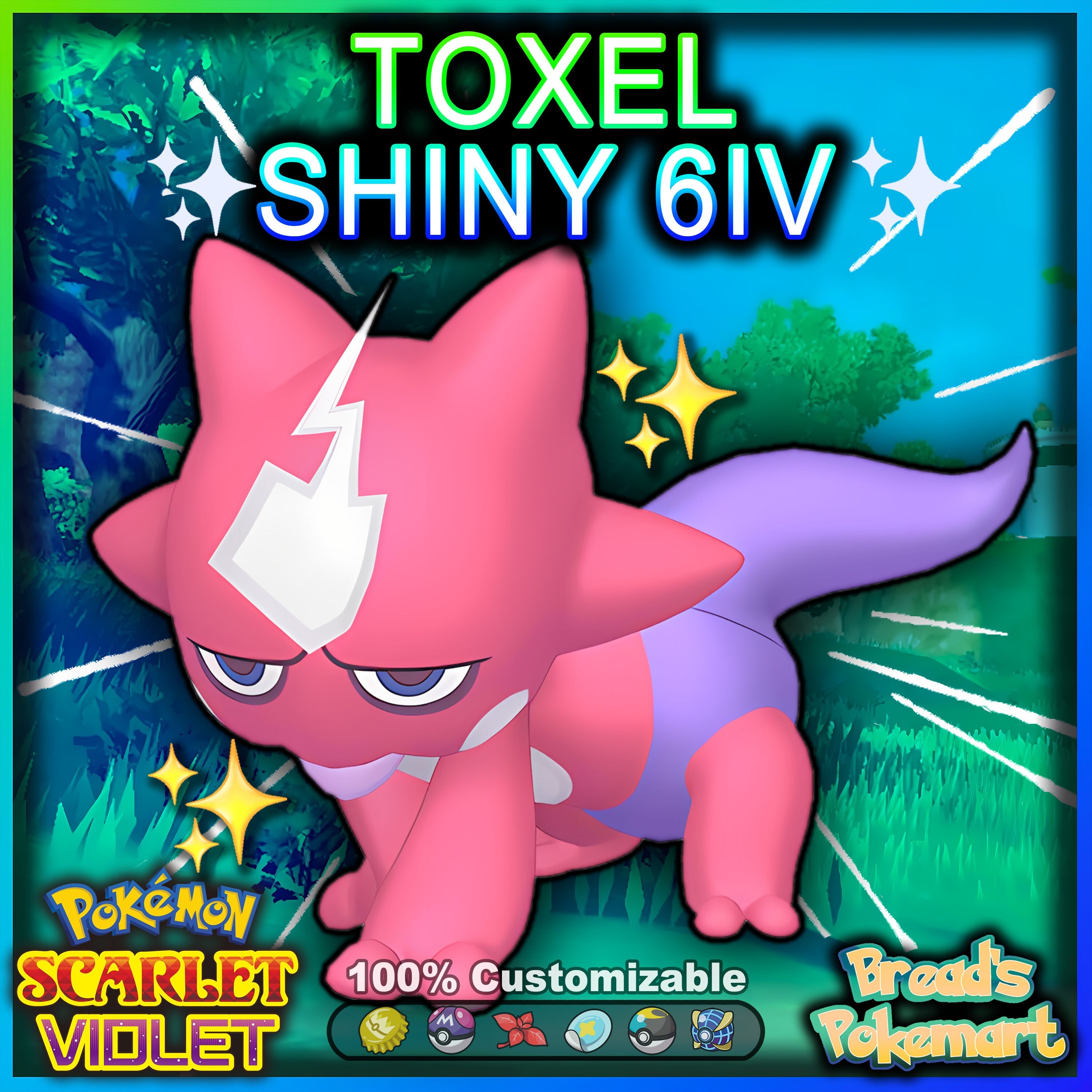 Buy Ultra SHINY 6IV TOXEL // Pokemon Sword and Shield // Lv1 // Online in  India 