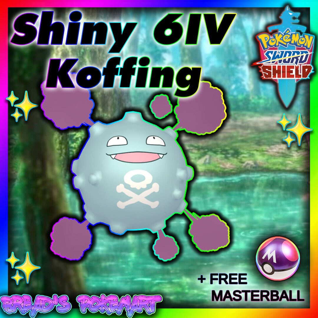 Pokemon Sword and Shield // KOFFING Ultra SHINY 6IV Pokemon // Etsy