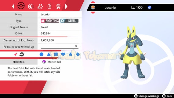 Lucario  6IV Shiny Lucario - Game Items - Gameflip