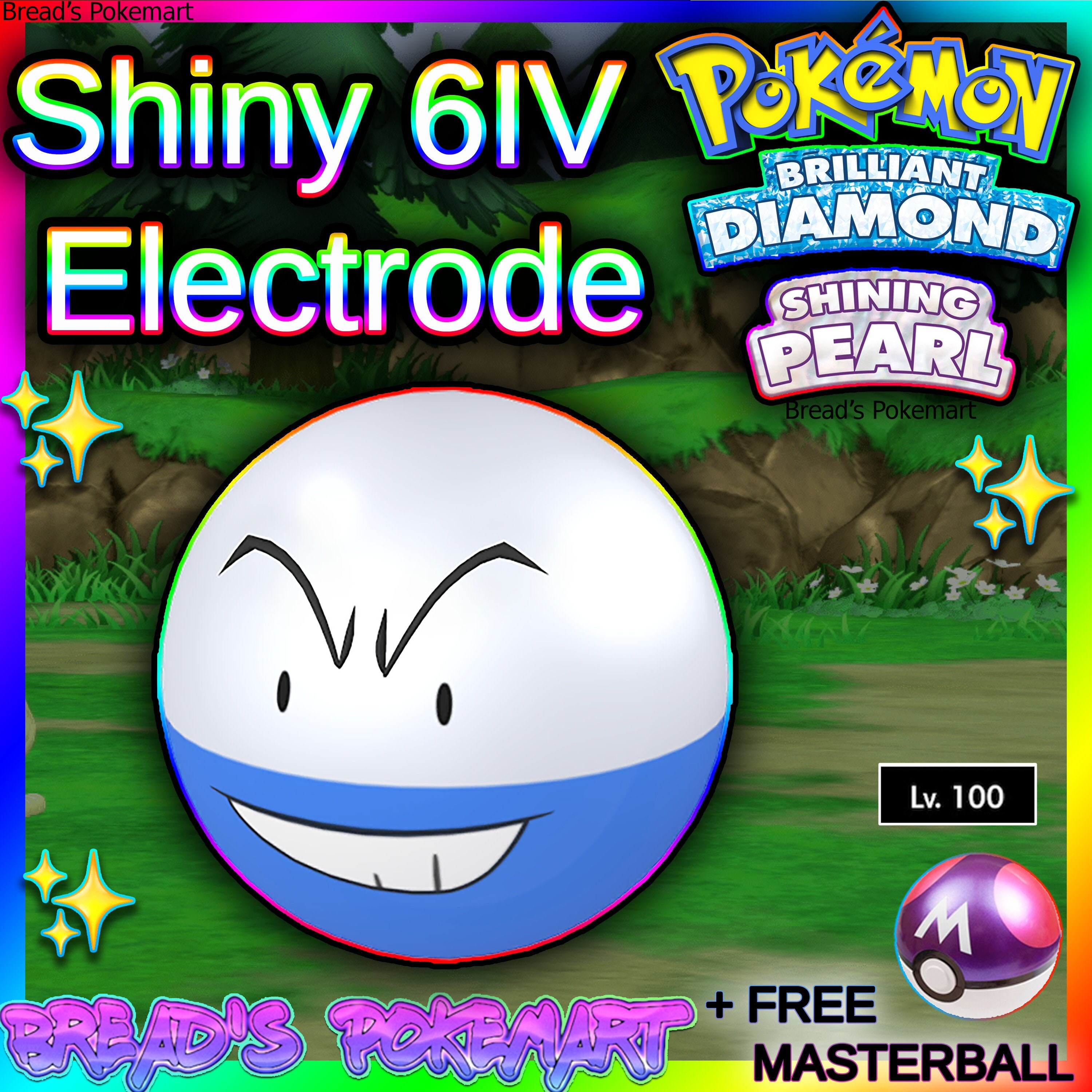 6IV Shiny Voltorb Pokemon Brilliant Diamond Shining Pearl 