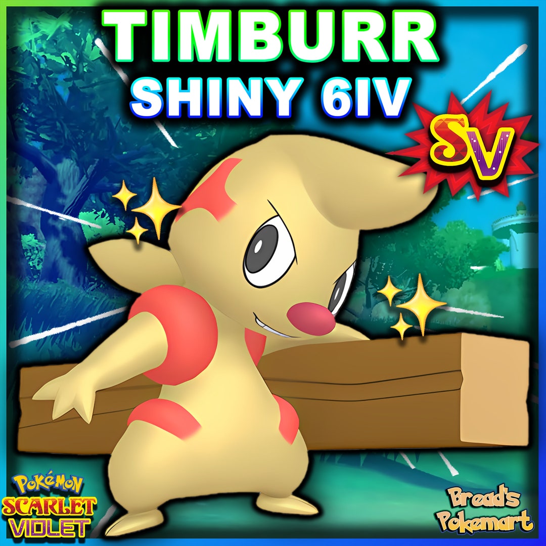 TIMBURR Shiny 6IV / Pokemon Scarlet and Violet / Lv1 Ready to Etsy