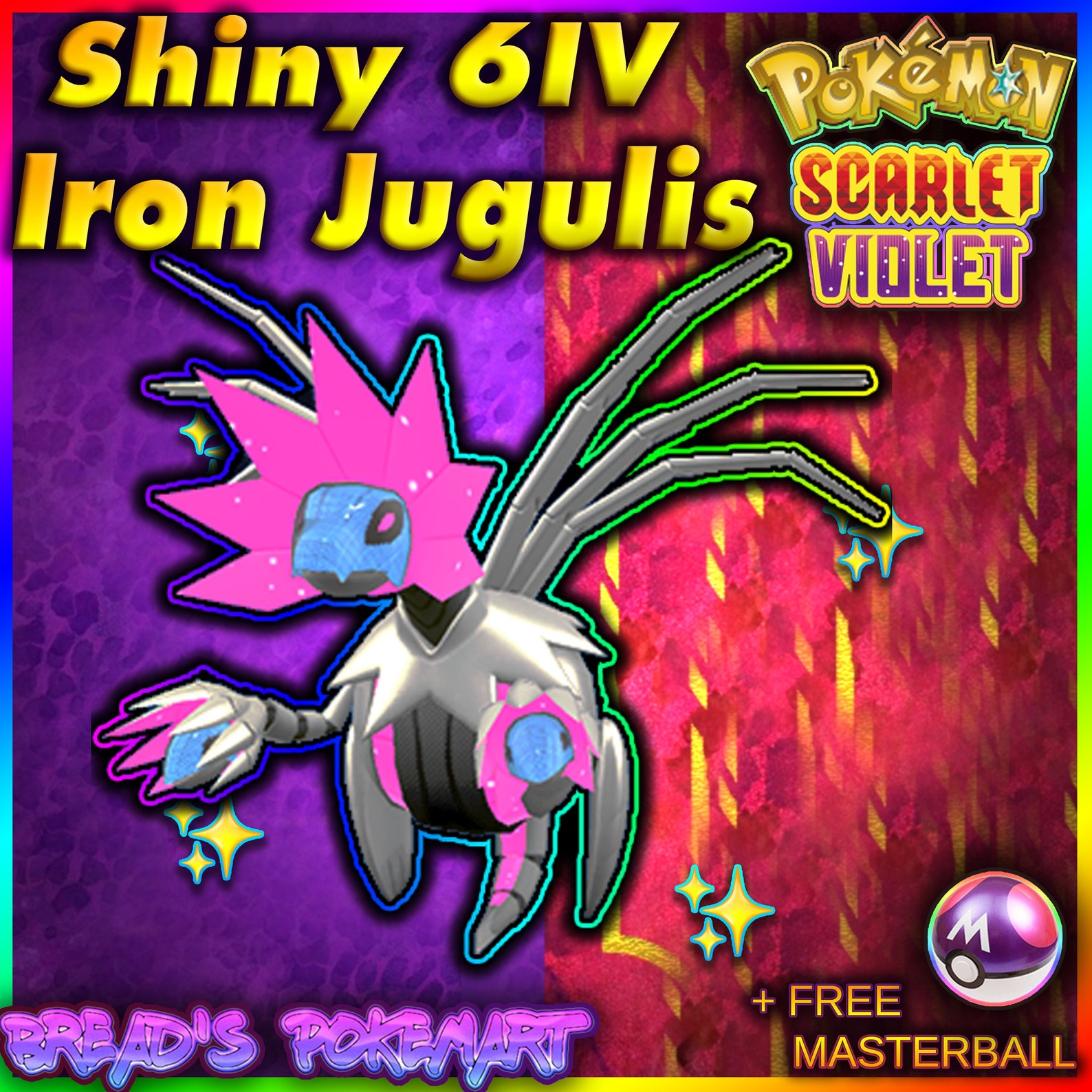 IRON JUGULIS SHINY 6IV Paradox Form // Pokemon Scarlet and Etsy