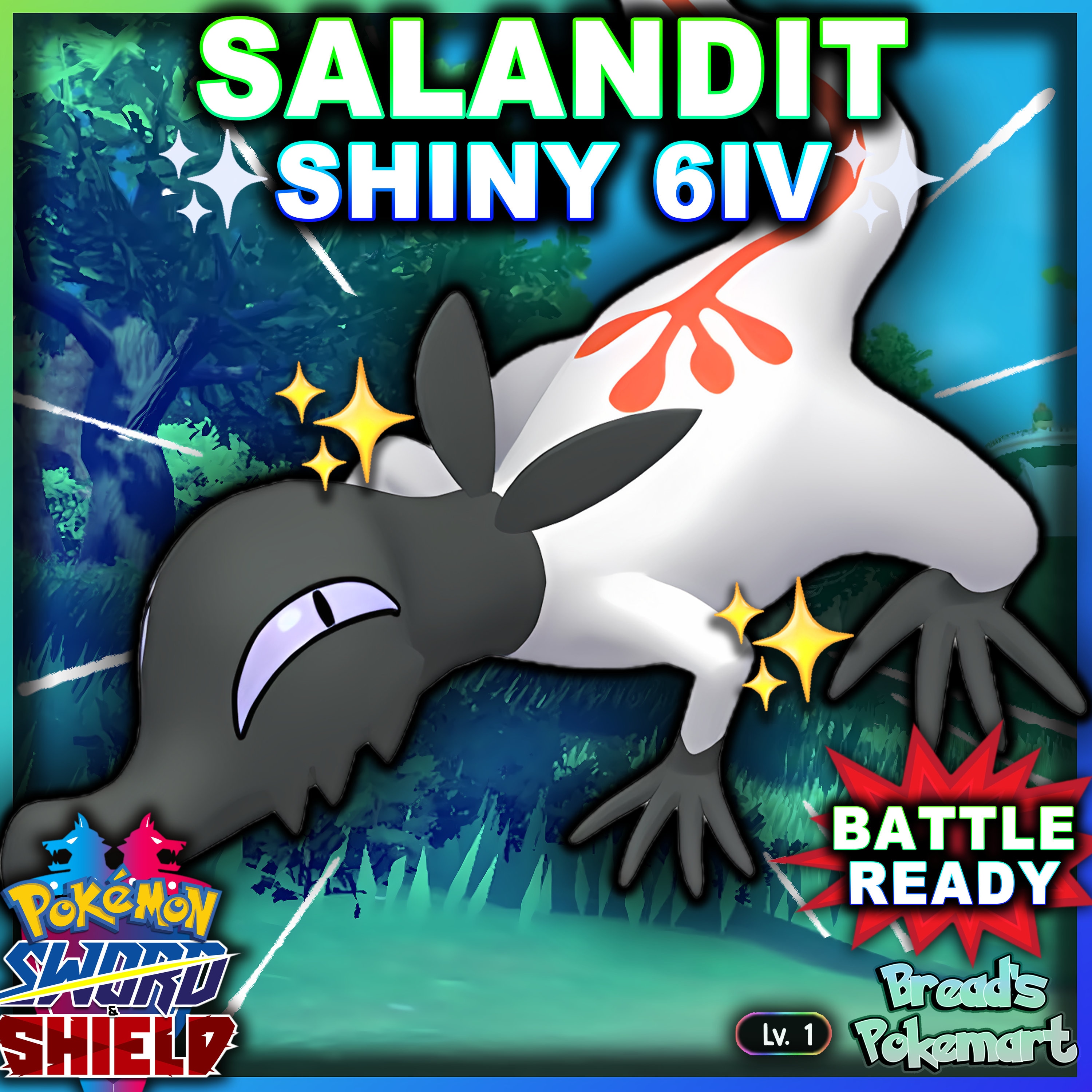 🌟Zekrom Shiny non shiny Best Stats Pokemon Sword and Shield Home🌟