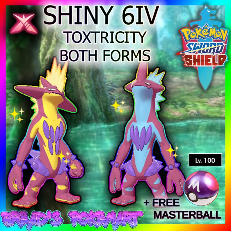 Pokemon Sword And Shield Ultra Shiny 6iv Toxtricity G Max Etsy Australia