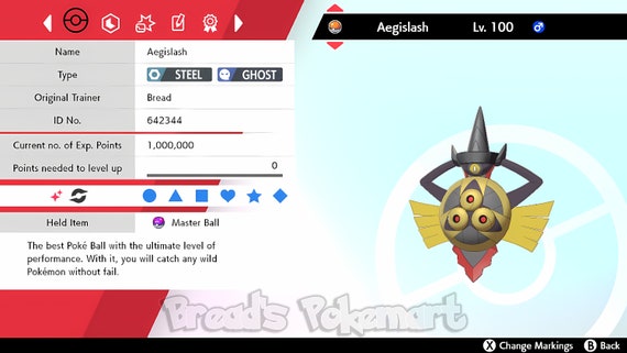 HONEDGE ✨ Ultra SHINY 6IV ✨ Pokemon SWORD and SHIELD Max lv1 +