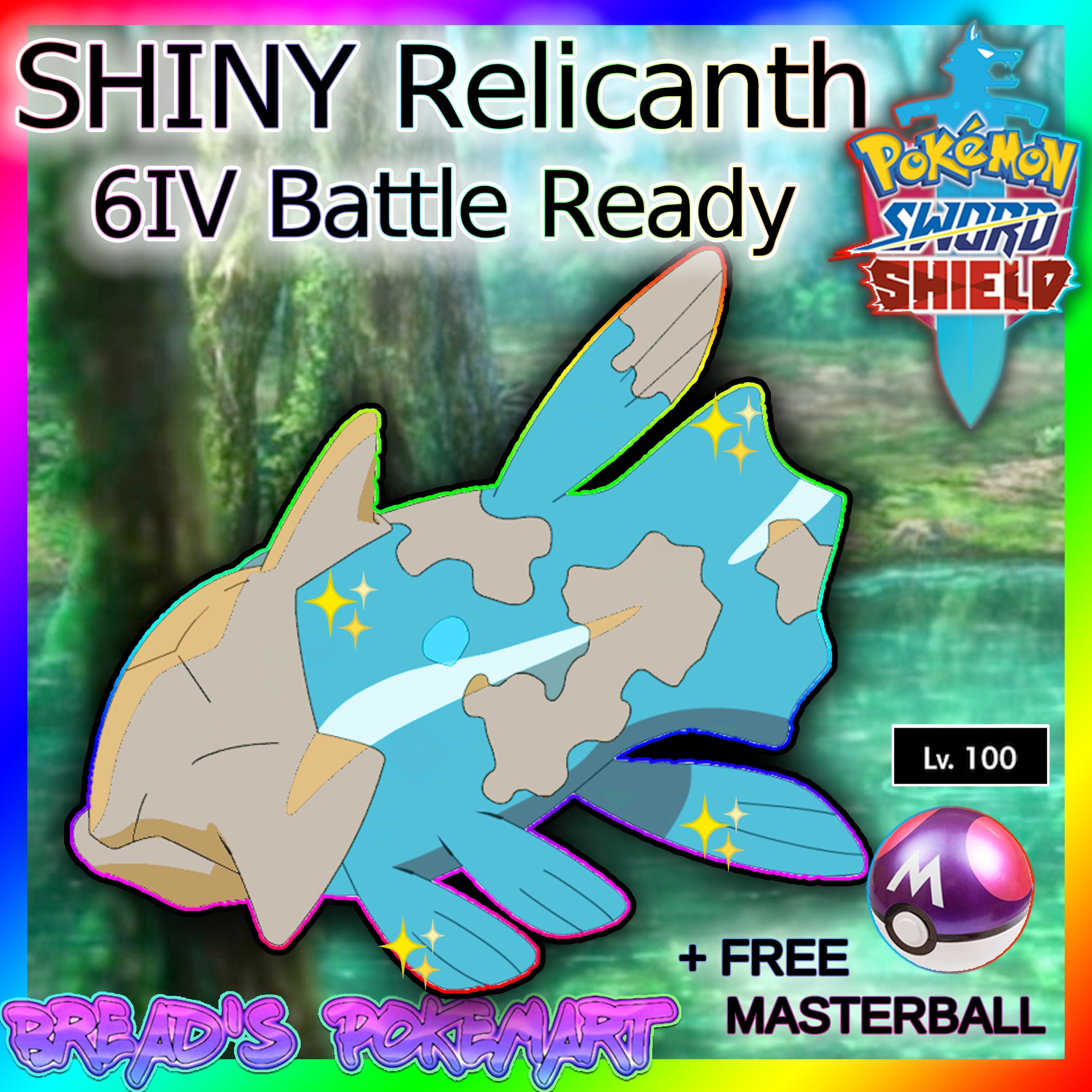 Pokemon Sword and Shield // Ultra Shiny RELICANTH // Ready for - Etsy  Denmark