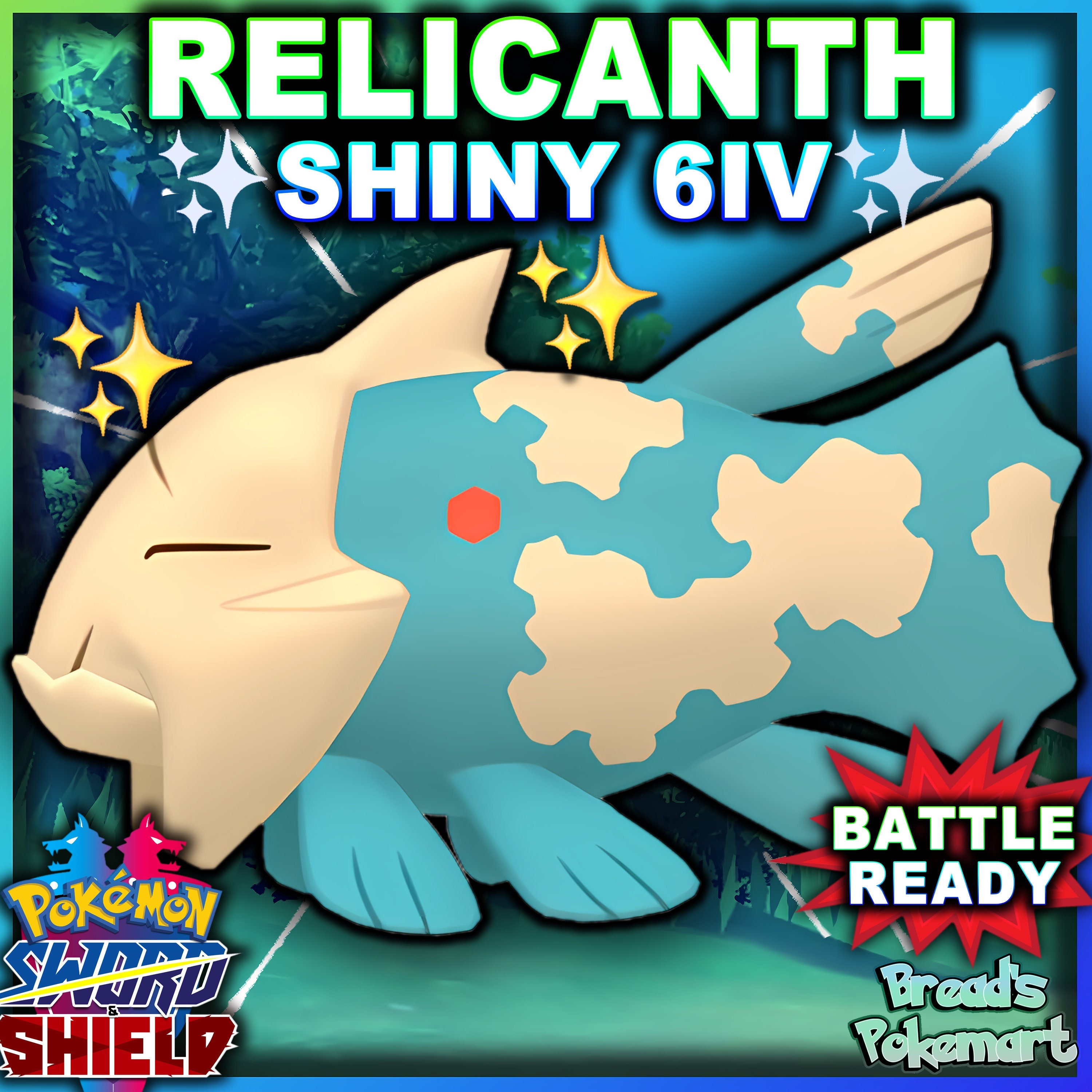 🌟Reshiram Shiny non shiny Best Stats Pokemon Sword and Shield Home🌟