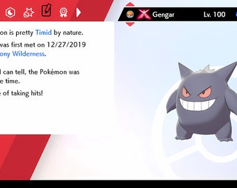 Shiny GENGAR 6IV Pokemon Sword and Shield Brilliant Diamond -  Finland