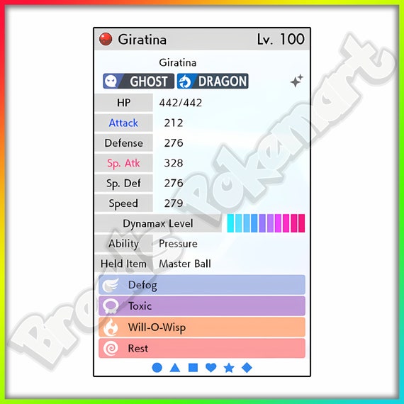 Pokemon Sword and Shield Ultra Shiny Giratina 6IV-EV Trained