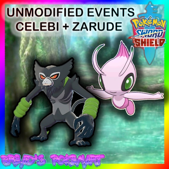 Get zarude and shiny celebi right now! on pokémon sword and shield