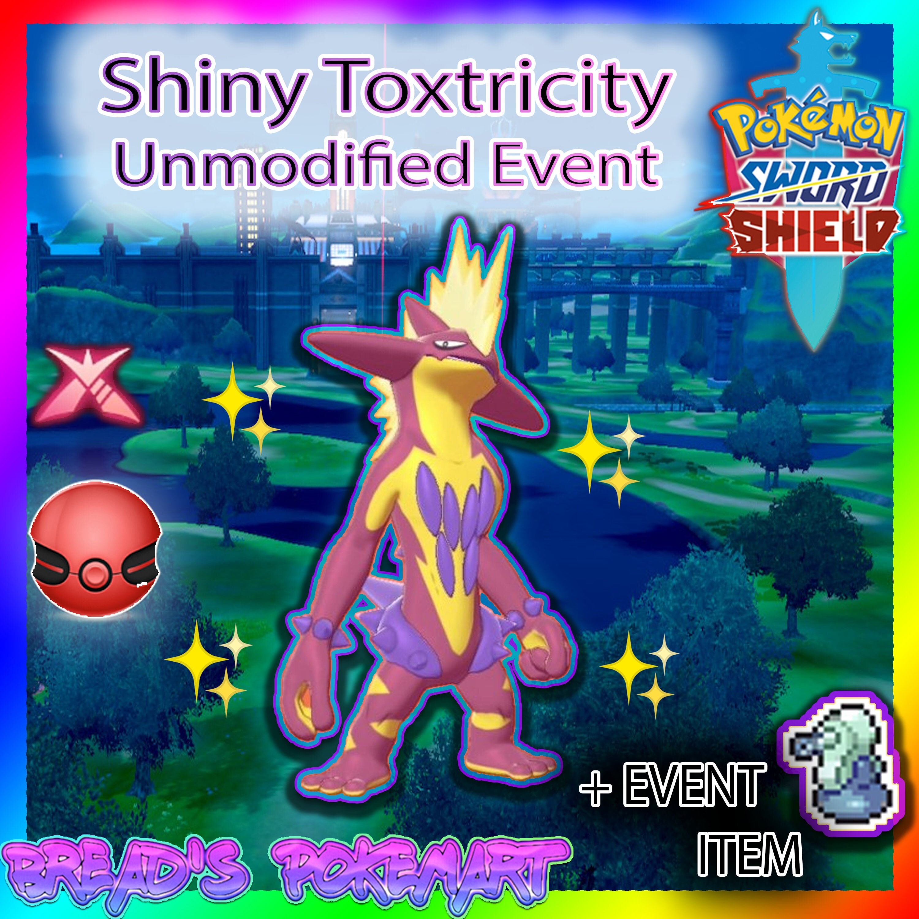 Pokemon Sword And Shield Unmodified Shiny Toxtricity Gmax Etsy Israel