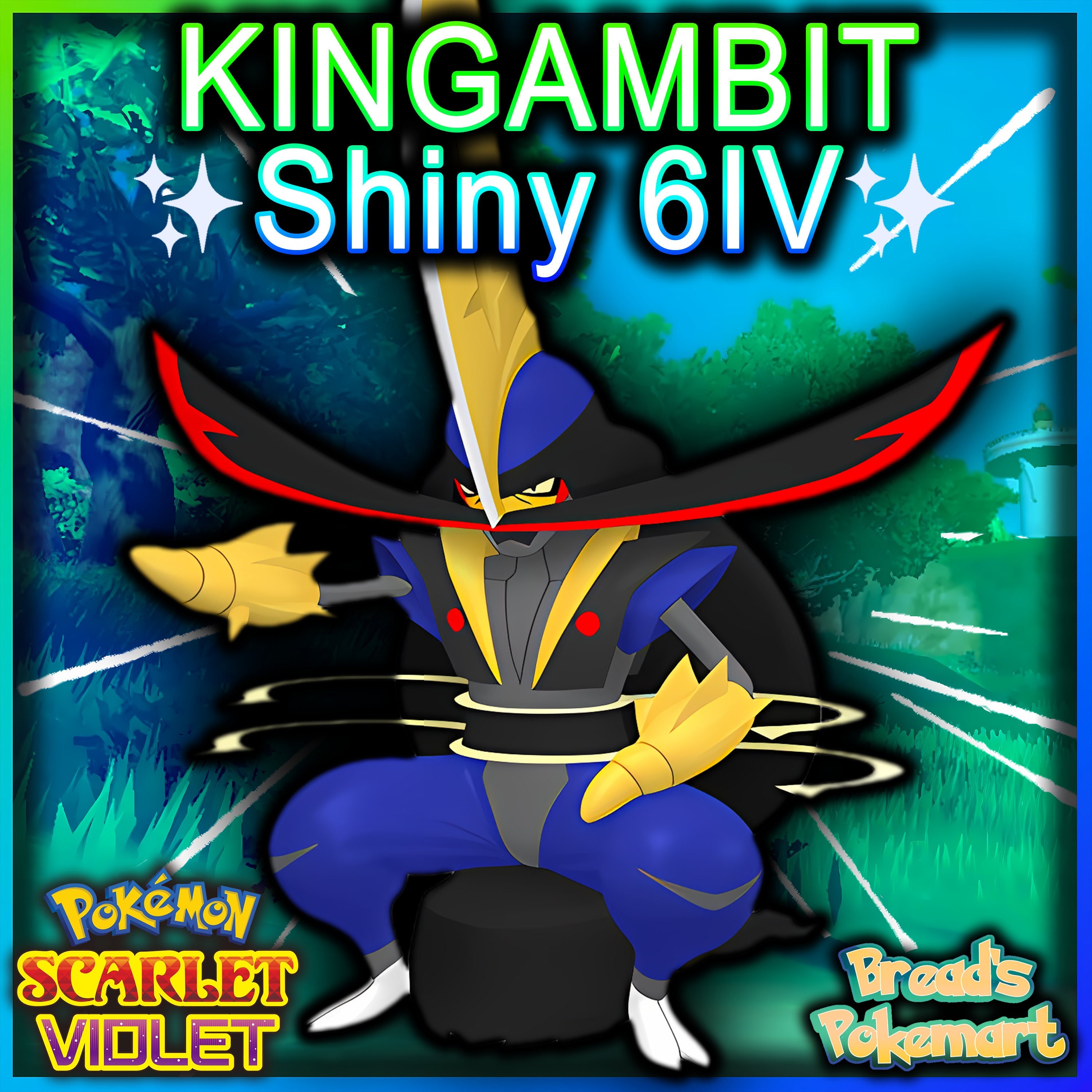 Kingambit SHINY 6IV Pokemon / Ready for competitive battle / + MasterBall /  Bonus 1 Random Pokemon / Pokemon Scarlet and Violet