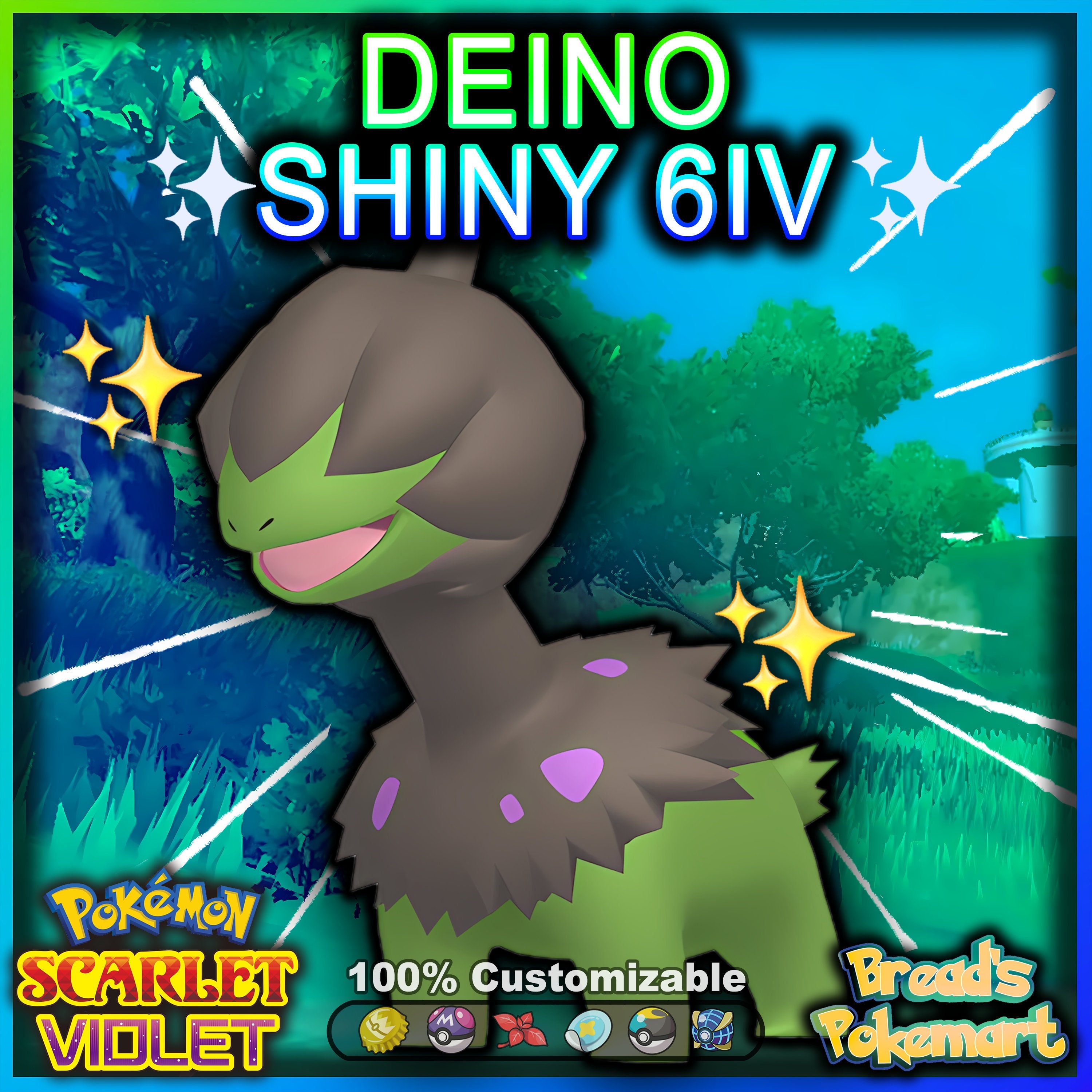 DEINO Shiny 6IV / Pokemon Scarlet and Violet / lv1 Ready to -  Portugal