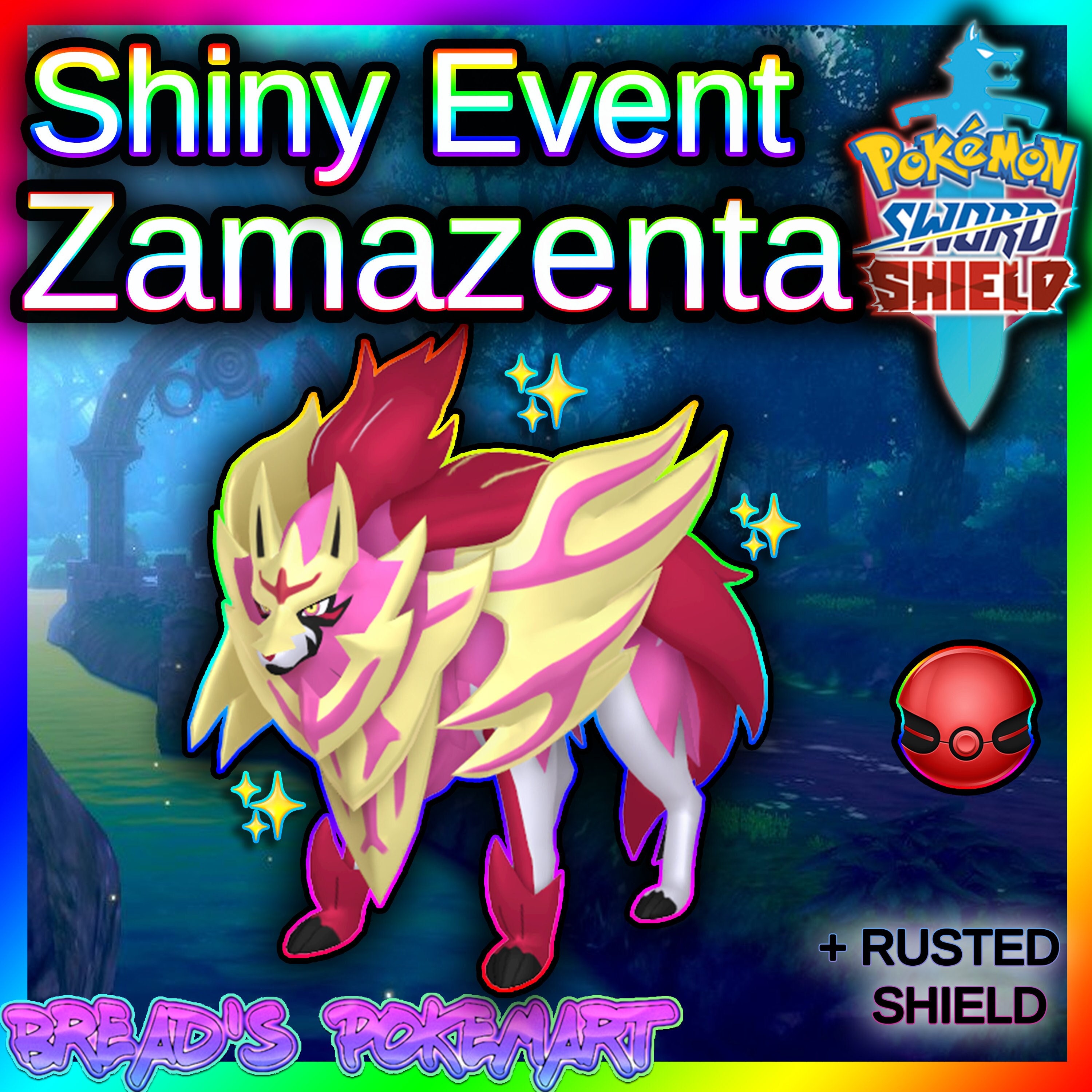 🌟Zacian - Zamazenta Event - Shiny - Non Shiny Pokemon Scarlet and Violet  Home🌟