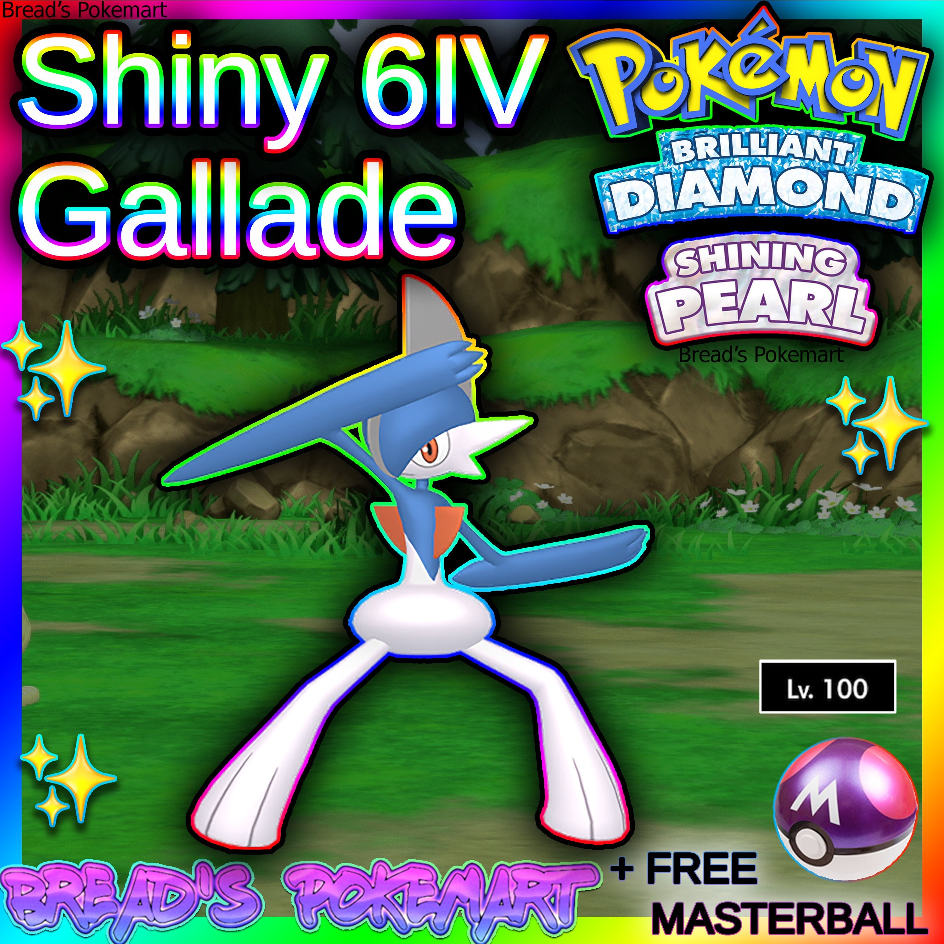 Shiny GALLADE 6IV // Pokemon Brilliant Pearl - Etsy