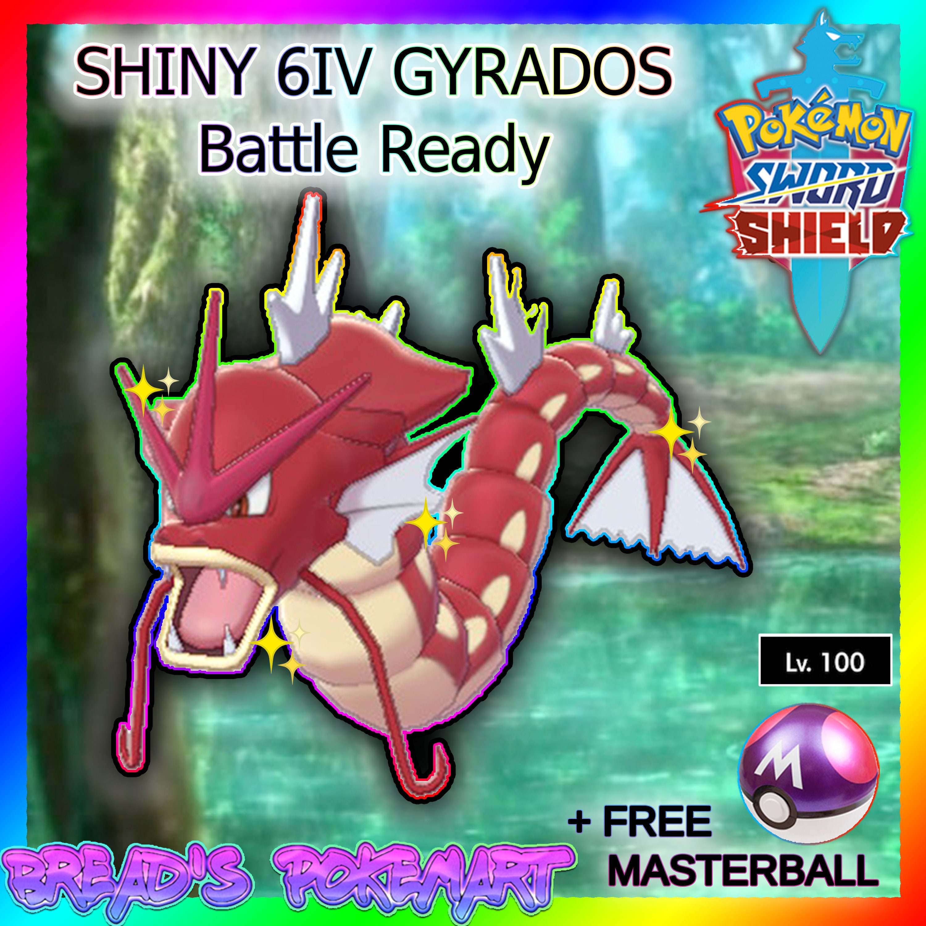 Pokemon Sword and Shield // 6IV GYARADOS // Ready for Etsy Denmark