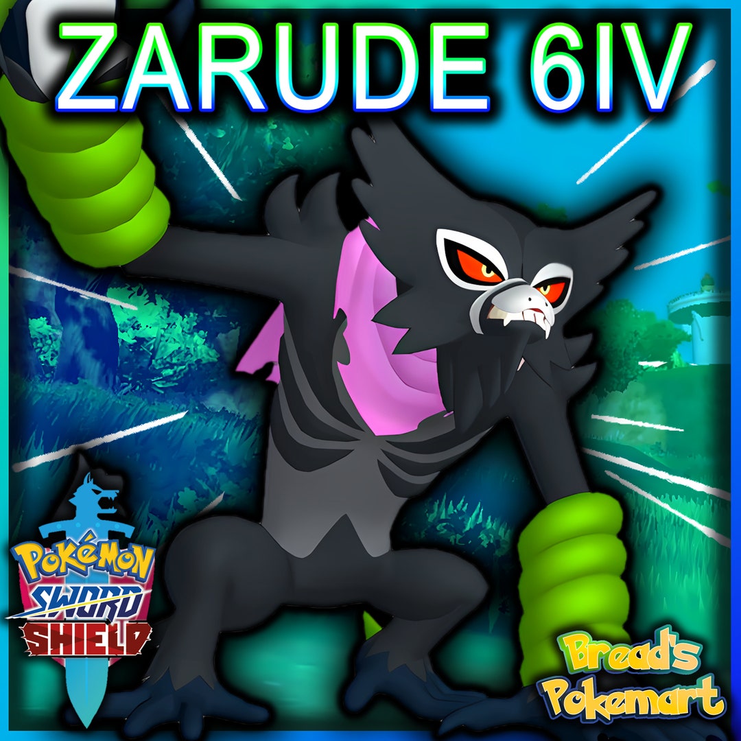 Pokemon Sword and Shield Zarude 6IV-EV Trained