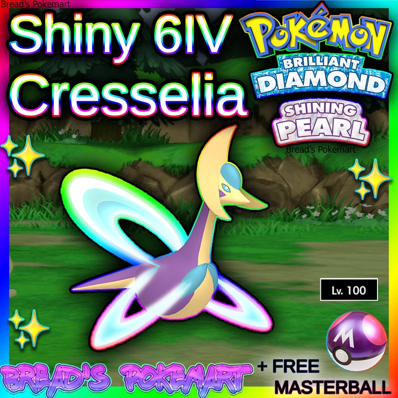 Shiny Cresselia 6IV // Pokemon Brilliant Diamond & Shining Etsy Canada