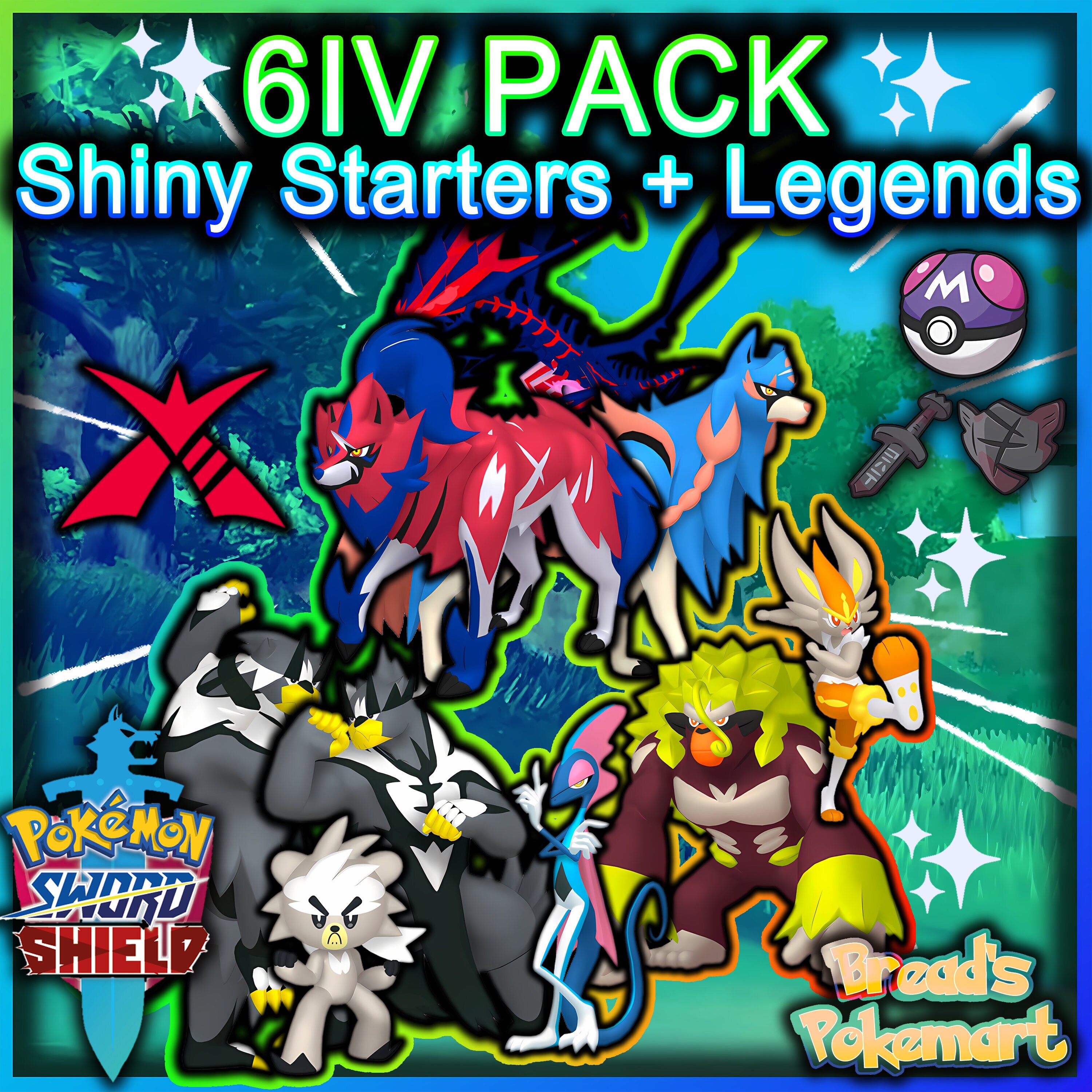 Legit 6IVs! Dada Zarude (Scarf Zarude) + free item for Pokemon Sword/Shield