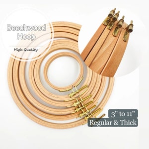 Beechwood Embroidery Hoop: Hand or Machine Needlework (3-12 inch)