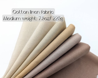 Neutral Colors Hand Embroidery Fabric, Earth tone color cotton-linen fabric for embroidery /craft /painting,Earthy color fabric,Solid fabric