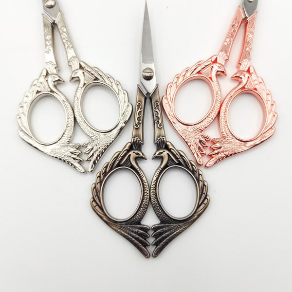 Peafowl Embroidery scissor, Small Sharp scissor unique gift for Embroidery/Quilting/Thread/Sewing/Knitting/Cross Stitch