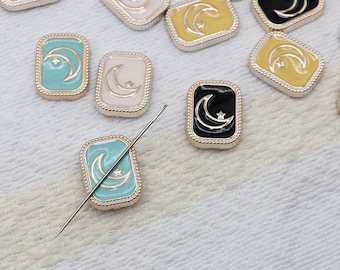 Star & Moon Resin Needle Minder: Embroidery, Cross Stitch Tool