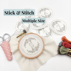 DIY Personalized embroidery pattern, stick and stitch embroidery floral patterns for clothes/bags/kitchen towel/pillow case