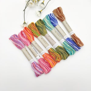 Buntes Olympus Sashiko Garn 20m Strang - 18 Auswahlen