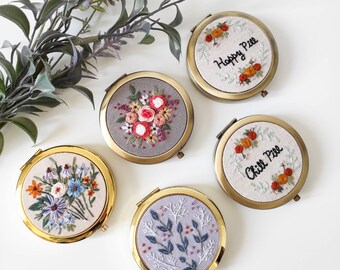 Pill box Handmade Pill Case Floral Embroidery,Mother/'s day,Anniversary Gift Personalized Gift Personalize Handmade Embroidered Pill Box