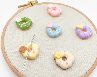 Donut Resin Needle Minder: Embroidery, Cross Stitch, Sewing