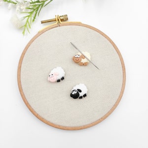 Sheep Resin Needle Minder: Embroidery Cross Stitch Tool