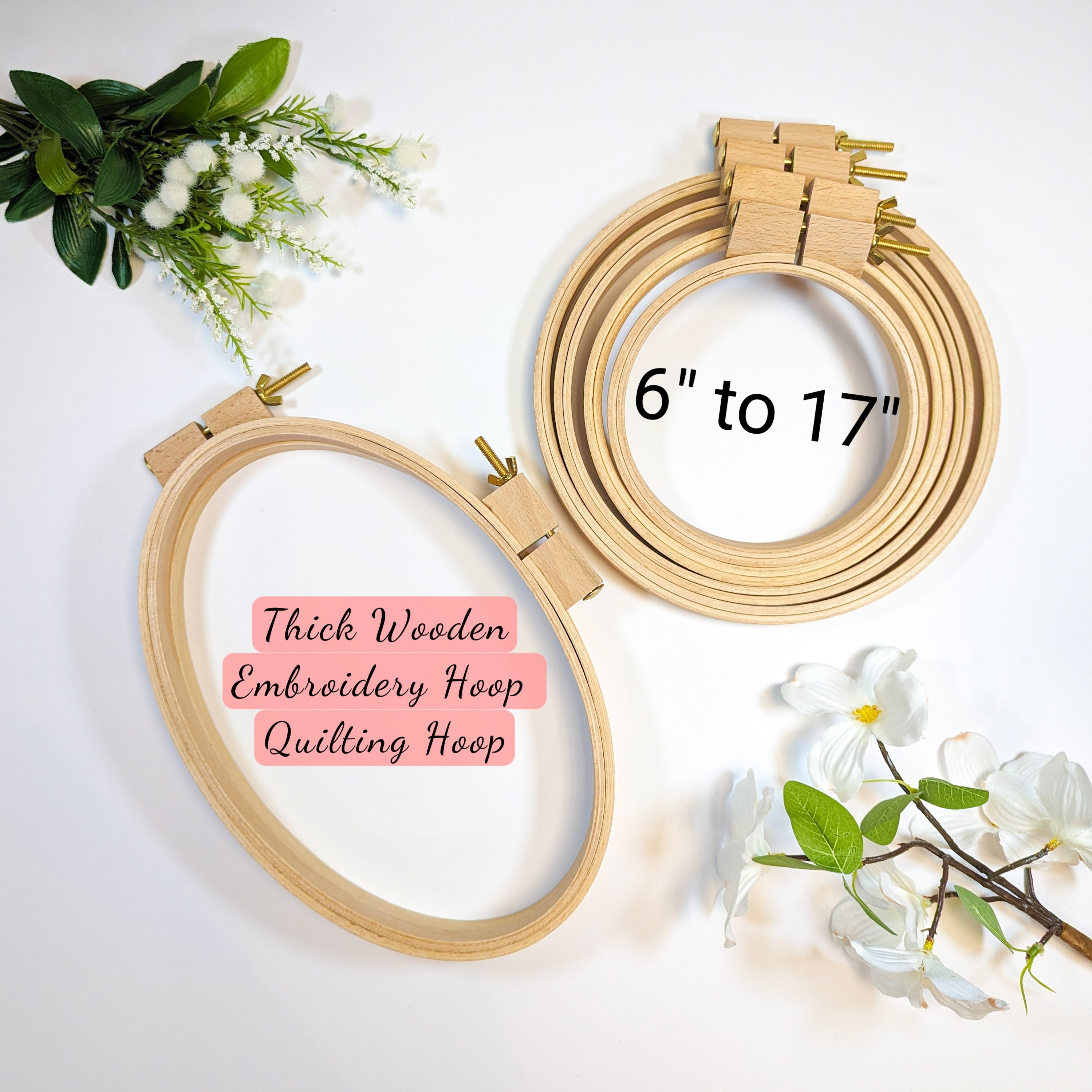 9 Pcs Large Embroidery Hoop Frame Decorative ... - Shein