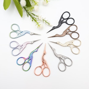 Classic Stork Embroidery Scissors: Sharp Stainless Steel Craft Scissors