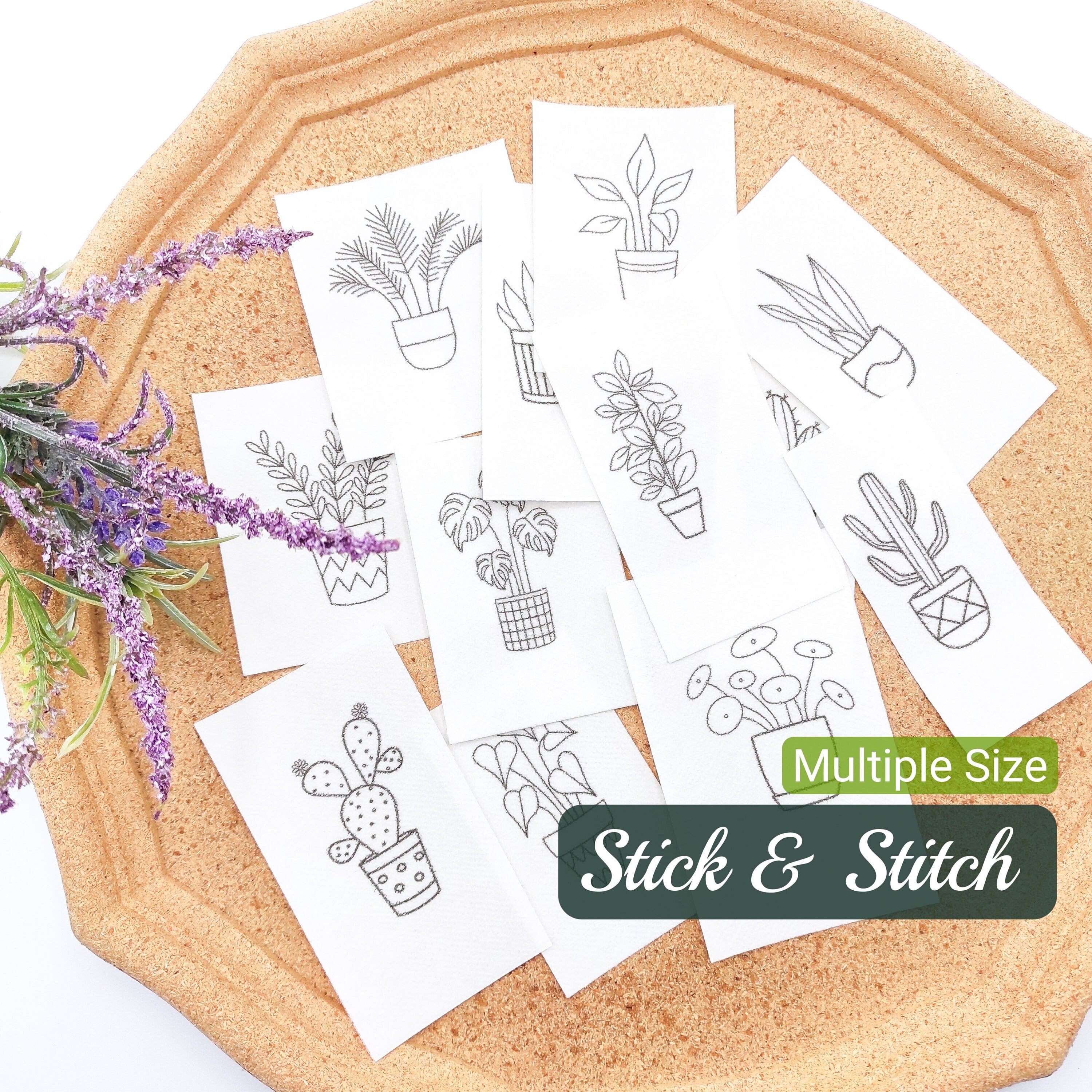 House Plant Stick & Stitch Embroidery Patterns: DIY Decor