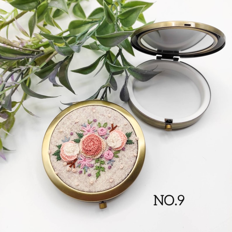 Elegant Handmade Embroidered Pill Box Floral Embroidery Etsy