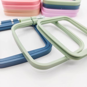 Multiple Colors of Square Plastic Hoops. Small Square hoops for embroidery/hand stitch/ cross stitch image 4