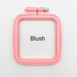 Multiple Colors of Square Plastic Hoops. Small Square hoops for embroidery/hand stitch/ cross stitch Blush