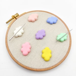 Cloud Resin Needle Minder: Embroidery, Cross Stitch Tool